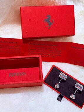 Ferrari Aerodynamic Design 925 Silver Cufflinks